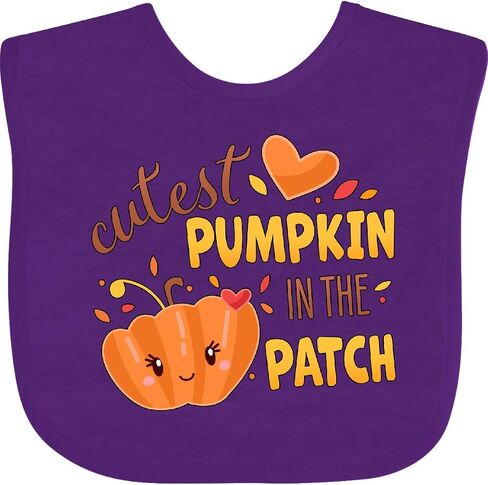 inktastic Cutest Pumpkin in the Patch with Orange Heart Baby Bib in Saudi Arabia