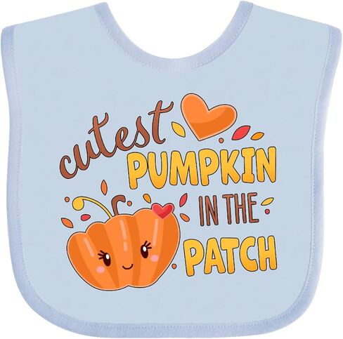 inktastic Cutest Pumpkin in the Patch with Orange Heart Baby Bib in Saudi Arabia