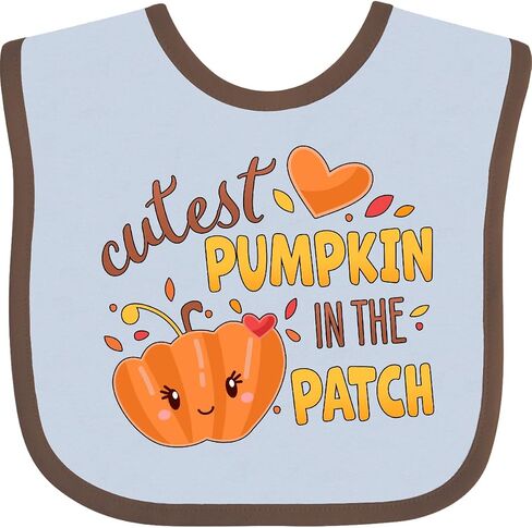 inktastic Cutest Pumpkin in the Patch with Orange Heart Baby Bib in Saudi Arabia