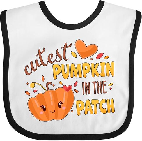 inktastic Cutest Pumpkin in the Patch with Orange Heart Baby Bib in Saudi Arabia