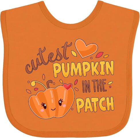 inktastic Cutest Pumpkin in the Patch with Orange Heart Baby Bib in Saudi Arabia