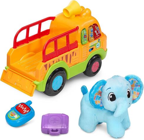 VTech Learn and Rescue Elephant Truck Pull Toy with Plush Elephant in Saudi Arabia