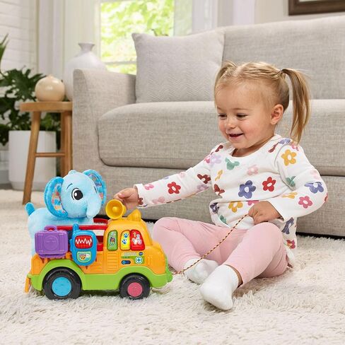 VTech Learn and Rescue Elephant Truck Pull Toy with Plush Elephant in Saudi Arabia
