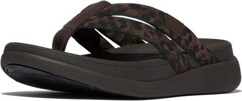 Fitflop Women F-Mode Go Leopard Wabbing Strappy Flip-Flops Wedge Sandal in Saudi Arabia