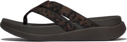 Fitflop Women F-Mode Go Leopard Wabbing Strappy Flip-Flops Wedge Sandal in Saudi Arabia