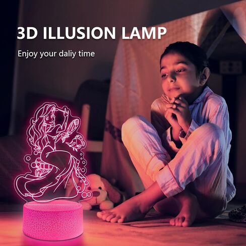 Princess Gift Night Light for Girls ، 16 لونًا قابلاً للمراقبة عن بُعد ديكور غرفة الأميرة ، لمسة ذكية 3D الوهم مصابيح لغرفة نوم الفتيات ، الأطفال المراهقين هدية حفلة عيد ميلاد in Saudi Arabia