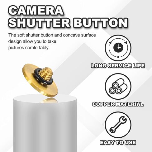 PATIKIL Camera Shutter Button, 2 Pack 10mm Convex Surface Shutter Release Buttons Pure Copper Camera Button for Nikon for Fujifilm for Leica DSLR/SLR, Dark Red in Saudi Arabia
