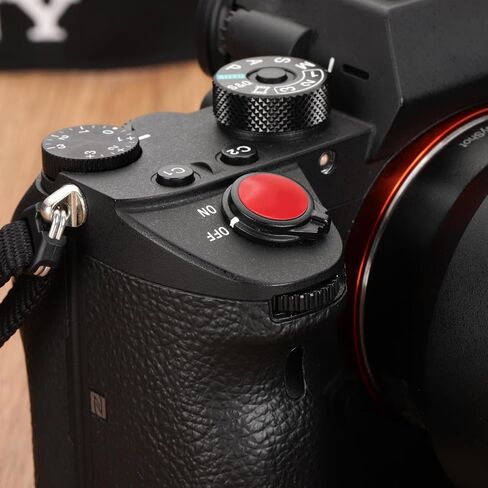 PATIKIL Camera Shutter Button, 2 Pack 10mm Convex Surface Shutter Release Buttons Pure Copper Camera Button for Nikon for Fujifilm for Leica DSLR/SLR, Dark Red in Saudi Arabia