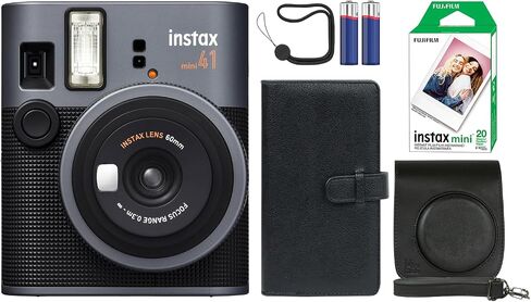 Fujifilm Instax Mini 41 Instant Film Camera Black + 20 Instax Instant Film Prints Bundle in Saudi Arabia