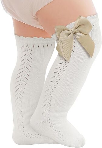 Century Star Toddler Knee High Socks طفلة طويلة الأنبوب الجوارب الجوارب الرضعية القوس القوس الجوارب in Saudi Arabia