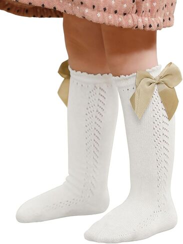 Century Star Toddler Knee High Socks طفلة طويلة الأنبوب الجوارب الجوارب الرضعية القوس القوس الجوارب in Saudi Arabia
