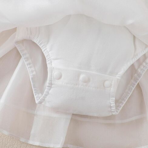 Baby Girls Tutu Dress Infant Ruffle Sleeve Bodysuit Newborn Solid Tulle Skirt Sets Butterfly Headband Romper Outfit in Kuwait