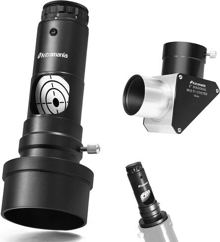 Astromania 2 "90 درجة مرآة قطرية مع انعكاس 93 ٪ عبر الطيف المرئي - حزمة مع - محاذاة 1.25" محول ليزر الجيل التالي 2 "لتلسكوبات نيوتن in Saudi Arabia