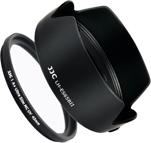 RF 50mm Petal Reversible Lens Hood & UV Filter Kit Fit for Canon RF 50mm f/1.8 STM Lens Replaces Canon ES-65B Hood on Canon EOS R6 R5 RP R Cameras with Multi-Coated 43mm UV Filter in Saudi Arabia