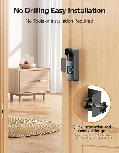 مضاد للسرقة Blink 1st Gen Doorbhers Mount Bracket Wide-Hand (ليس لعام 2025 أحدث طرازات GE in Kuwait