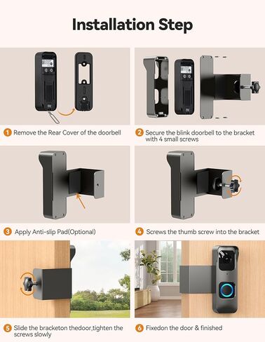 مضاد للسرقة Blink 1st Gen Doorbhers Mount Bracket Wide-Hand (ليس لعام 2025 أحدث طرازات GE in Kuwait