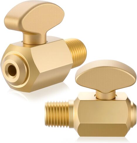 2 PCS ضاغط الهواء صمام الصمام النحاس النحاس الهواء فرامل الخزان الصرف الديك الأرض قابس الأرض COCK 1/4 "NPT الذكور دبابة فحص صمام ضاغط in Kuwait