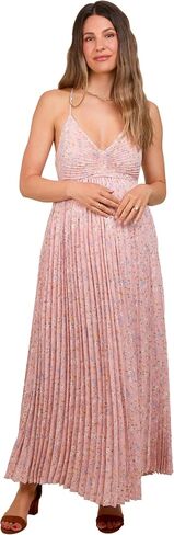 PinkBlush Light Floral Pleated Back Cutout Maternity Maxi Dress in Saudi Arabia