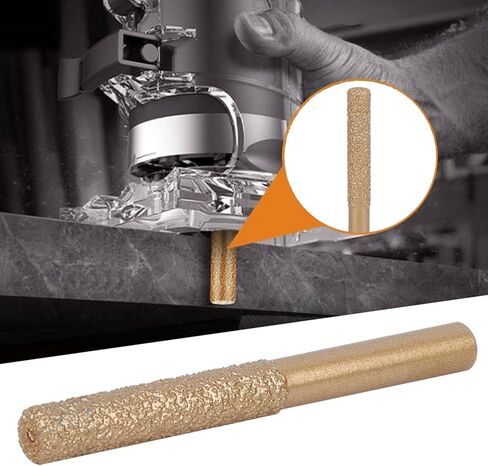 Golden Brazed Straight Shank Router Bits for Marble Granite Stone Artificial Stone in Saudi Arabia