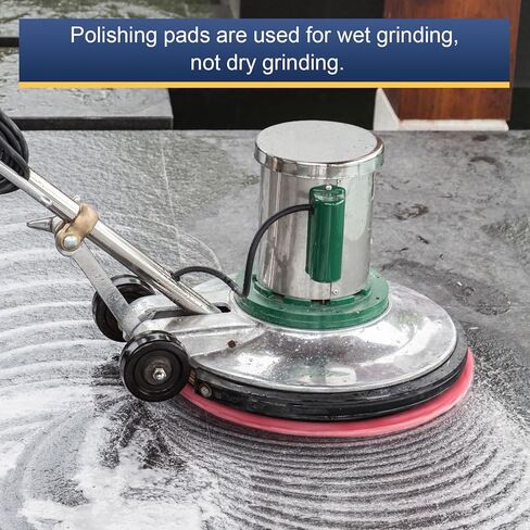 HARFINGTON Diamond Sponge Polishing Pads 4" Dia 300 Grit Emery Sand Fiber Polishing Pad Wet Use Buffing Pad for Stone Concrete Marble Grinder Polisher Buffing Wheel, Orange Brown in Saudi Arabia