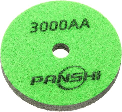 HARFINGTON Diamond Sponge Polishing Pads 4" Dia 300 Grit Emery Sand Fiber Polishing Pad Wet Use Buffing Pad for Stone Concrete Marble Grinder Polisher Buffing Wheel, Orange Brown in Saudi Arabia