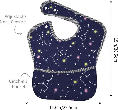 Kawaii Frog Seamless Cute Baby Bibs Set Of 2 Packs For 6-24 Months Waterproof Washable Fabric For Boys Girls in Saudi Arabia