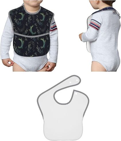 Kawaii Frog Seamless Cute Baby Bibs Set Of 2 Packs For 6-24 Months Waterproof Washable Fabric For Boys Girls in Saudi Arabia