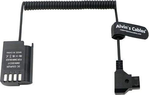 Alvin’s Cables DMW-DCC17 DMW-BLK22 Dummy Battery to D-tap Power Adapter Coiled Cable for Panasonic Lumix S5 S5II S5K S5C GH6 GH5II G9 G9II Camera in Saudi Arabia