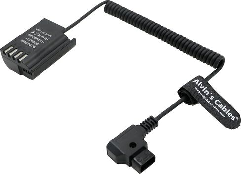 Alvin’s Cables DMW-DCC17 DMW-BLK22 Dummy Battery to D-tap Power Adapter Coiled Cable for Panasonic Lumix S5 S5II S5K S5C GH6 GH5II G9 G9II Camera in Saudi Arabia