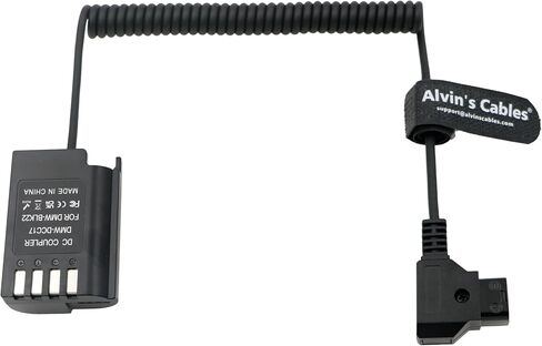 Alvin’s Cables DMW-DCC17 DMW-BLK22 Dummy Battery to D-tap Power Adapter Coiled Cable for Panasonic Lumix S5 S5II S5K S5C GH6 GH5II G9 G9II Camera in Saudi Arabia