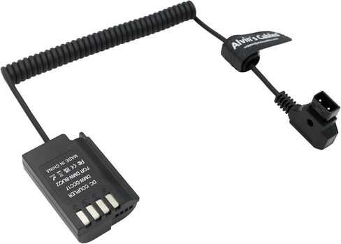Alvin’s Cables DMW-DCC17 DMW-BLK22 Dummy Battery to D-tap Power Adapter Coiled Cable for Panasonic Lumix S5 S5II S5K S5C GH6 GH5II G9 G9II Camera in Saudi Arabia