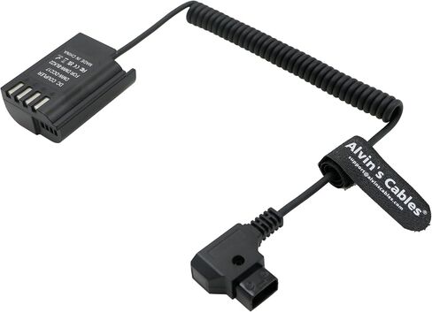 Alvin’s Cables DMW-DCC17 DMW-BLK22 Dummy Battery to D-tap Power Adapter Coiled Cable for Panasonic Lumix S5 S5II S5K S5C GH6 GH5II G9 G9II Camera in Saudi Arabia