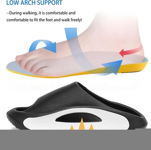 Slide Sandals Men Women Platform Sandals With Comfortable Pillow Slippers Non-Slip Lightweight Shower Shoes in Kuwait