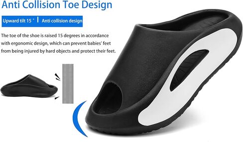 Slide Sandals Men Women Platform Sandals With Comfortable Pillow Slippers Non-Slip Lightweight Shower Shoes in Kuwait