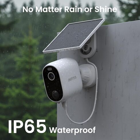 INFIYA Security Cameras Wireless Outdoor, Solar & Battery Powered, 4Pack | AI Human Detection, Instant Alert, Light & Siren, Color Night Vision, 2-Way Talk, SD Storage, Works with Alexa, 2.4G Wi-Fi in Saudi Arabia