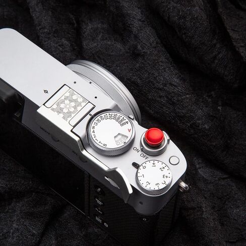 قبضة الإبهام المعدني مع غطاء الحذاء الساخن ل fujifilm x100v/x100vi كاميرا الساخنة حذاء الإبهام قبضة اليد (الزهور) in Kuwait