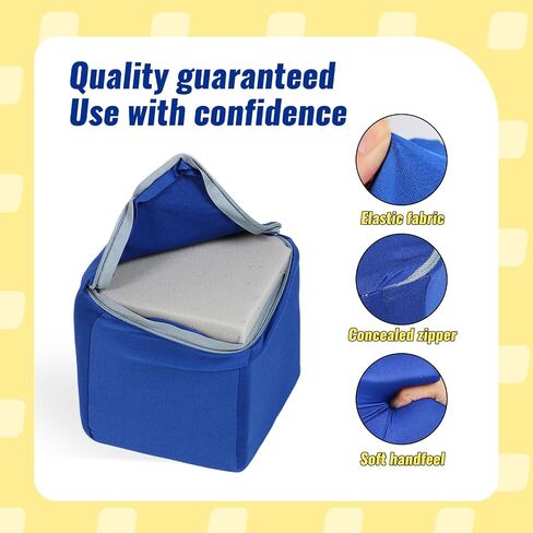 12-Pack 5 Inch Foam Cubes, Soft Play Pit Fillers for Indoor Games, Trampoline & Rock Climbing Mats - 6 Colors (Yellow/Green/Blue/Pink/Purple/Orange) in Saudi Arabia