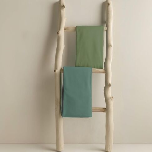 GOTS Organic 2 X Crib Sheets - 190 GSM Shicay & Soft Love Love - Sterged Organic Costton Cotton (Forest Green + Sage Green ، Crib Sheets - 2 Pack) in Kuwait