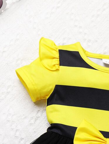 Idopip Toddler Baby Girls Birthdy Dress Strawberry Cow Bee Cake Smash Party Bowknot Tutu Dress مع ملابس عصابة الرأس in Kuwait