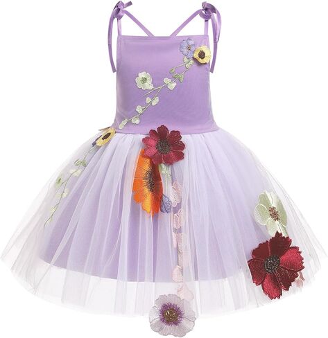 Ibtom Castle Toddler Baby Flower Girls Tutu Spaghetti Straps Embroidery Dress Pageant Party Party Sundress الرسمية in Saudi Arabia