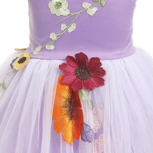 Ibtom Castle Toddler Baby Flower Girls Tutu Spaghetti Straps Embroidery Dress Pageant Party Party Sundress الرسمية in Saudi Arabia
