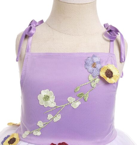 Ibtom Castle Toddler Baby Flower Girls Tutu Spaghetti Straps Embroidery Dress Pageant Party Party Sundress الرسمية in Saudi Arabia