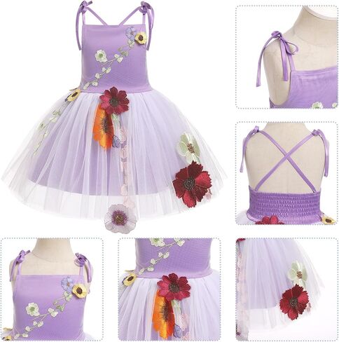 Ibtom Castle Toddler Baby Flower Girls Tutu Spaghetti Straps Embroidery Dress Pageant Party Party Sundress الرسمية in Saudi Arabia