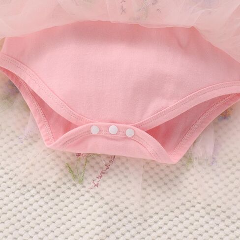 IMEKIS Baby Girls 1st Birthday Outfit Embroidered Floral Tulle Boho Romper Dress Headband Cake Smash Photo Shoot in Saudi Arabia