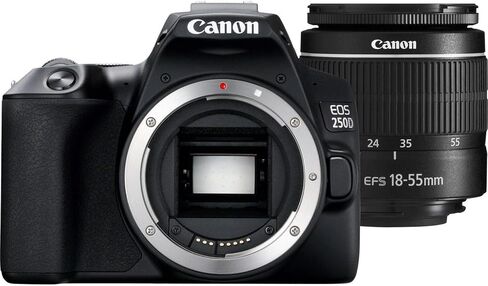 Canon EOS 250D / Rebel SL3 Digital SLR Camera Body w/Canon EF-S 18-55mm f/3.5-5.6 Lens 3 Lens DSLR Kit + Sunshine Advanced Accessories Bundle - (International Model) (Renewed) in Saudi Arabia