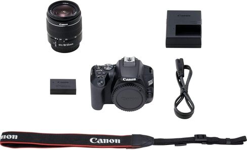 Canon EOS 250D / Rebel SL3 Digital SLR Camera Body w/Canon EF-S 18-55mm f/3.5-5.6 Lens 3 Lens DSLR Kit + Sunshine Advanced Accessories Bundle - (International Model) (Renewed) in Saudi Arabia