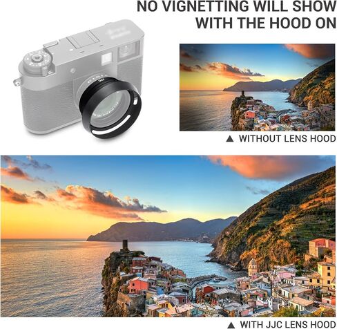 JJC Metal Lens Hood Sun Sun مع حلقة محول مرشح 37 مم لـ Fuji Fujifilm X Half Xhalf Digital Camera ، محول العدسة نصف الكاميرا X in Saudi Arabia