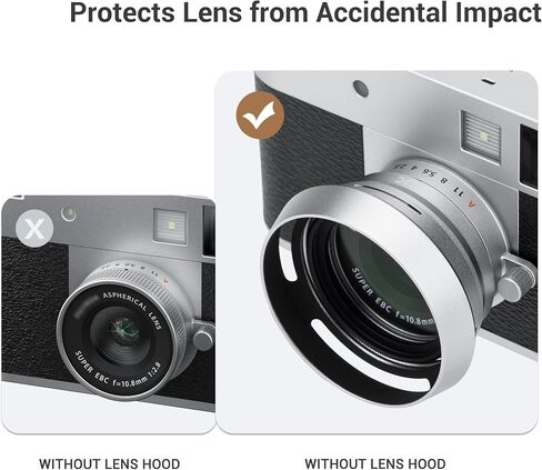 JJC Metal Lens Hood Sun Sun مع حلقة محول مرشح 37 مم لـ Fuji Fujifilm X Half Xhalf Digital Camera ، محول العدسة نصف الكاميرا X in Saudi Arabia