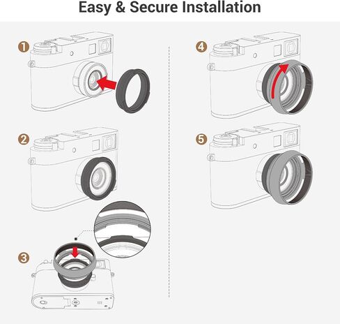 JJC Metal Lens Hood Sun Sun مع حلقة محول مرشح 37 مم لـ Fuji Fujifilm X Half Xhalf Digital Camera ، محول العدسة نصف الكاميرا X in Saudi Arabia