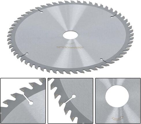 WFLNHB Alloy Woodworking Saw Blade 10 Inch 60 Tooth Circular Saw Blade with 30mm Arbor Hole Fit for Wood, Plywood Smooth Cutting in Saudi Arabia